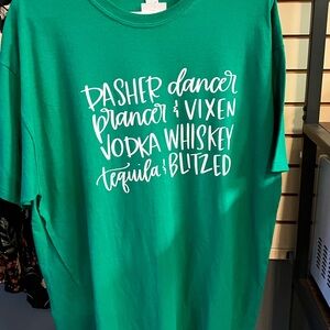 Green Christmas Tee XL